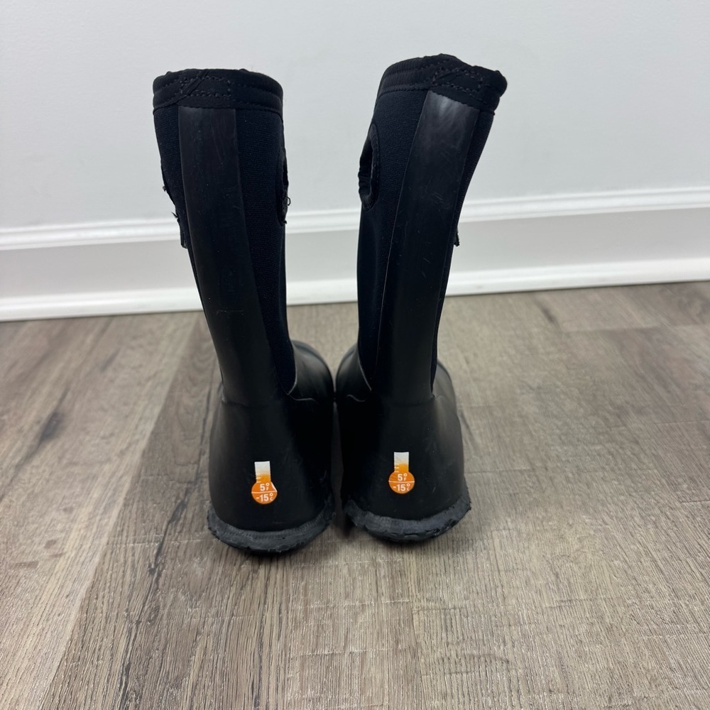 Bogs Durham Solid Winter Boots Kids Size 1 Black Neoprene Waterproof Pull On - Picture 5 of 11
